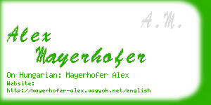 alex mayerhofer business card